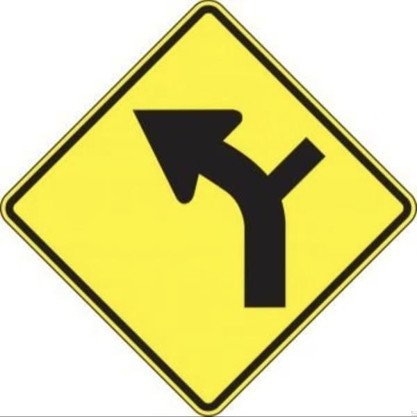 Accuform DIRECTION SIGN LEFT CURVE INTERSECTION FRW296DP - main